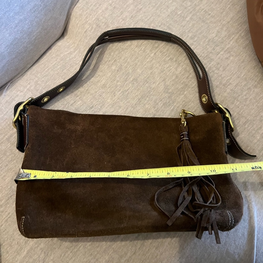 Vintage Coach brown suede shoulder bag - Picture 11 of 11